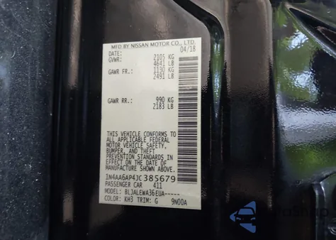 2018 Nissan Maxima 3.5 Sl from USA, damaged, VIN 1N4AA6AP4JC385679